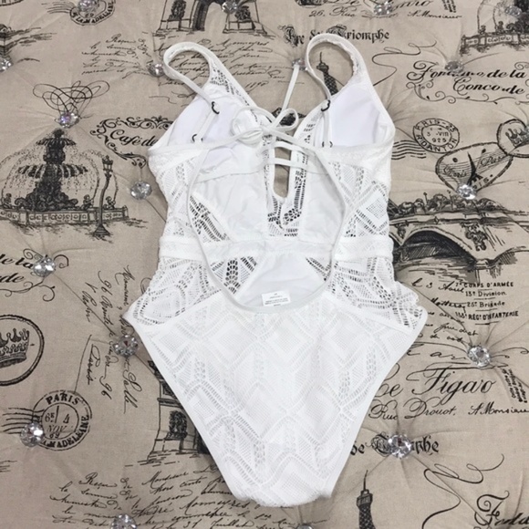 Becca Colorplay Crochet Plunge Swimsuit - Picture 4 of 6